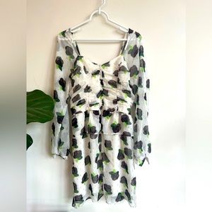 Buru Front to Back Peplum Dress- Large